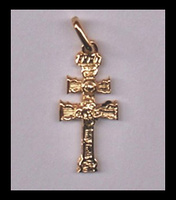 CROSS OF CARAVACA MADE IN GOLD ON SILVER OP-5