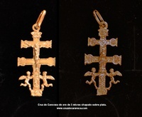 CROSS OF CARAVACA MADE IN GOLD ON SILVER  SIZE BIG
