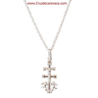 SET IN SILVER LACE AND CROSS CARAVACA