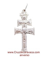 SILVER CARAVACA CROSS WITH DIFFERENT DESIGN ON EVERY SIDE
